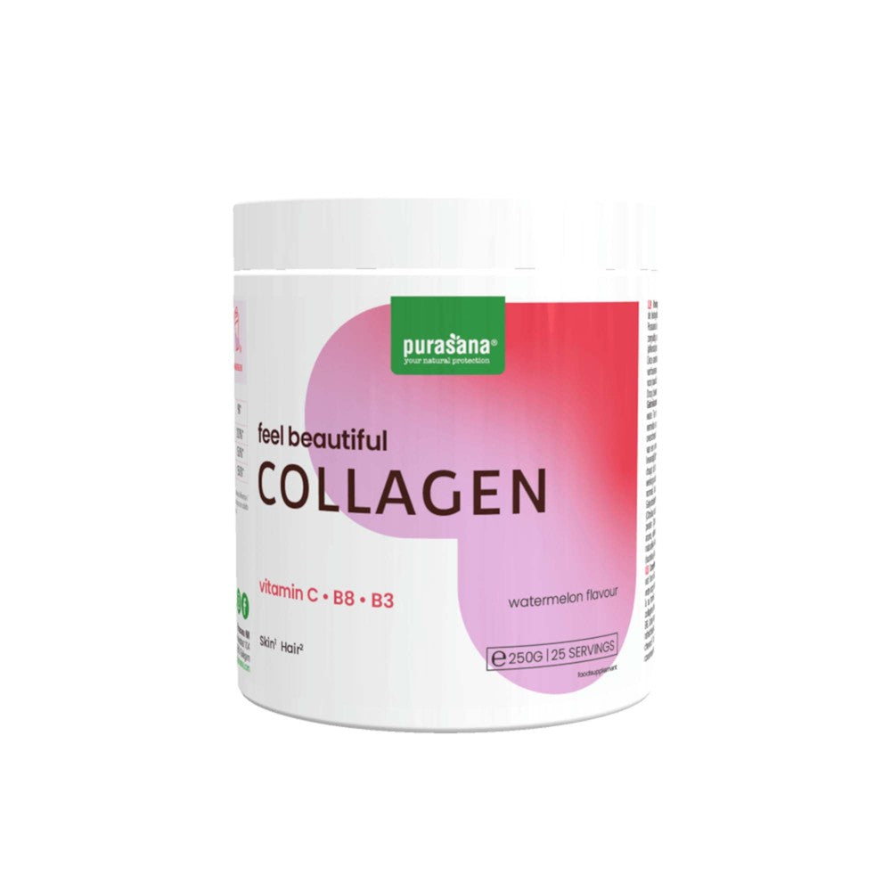 Kolagjen për lëkurë dhe flokë me shije shalqiri 250 gr - Purasana