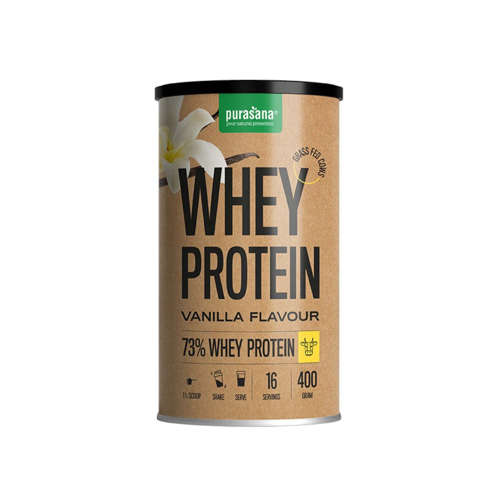 Whey protein 73% vanilla flaour 400 gr - Purasana